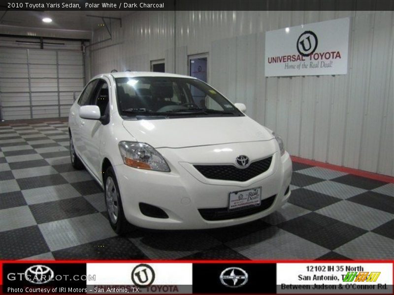Polar White / Dark Charcoal 2010 Toyota Yaris Sedan