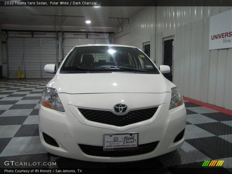 Polar White / Dark Charcoal 2010 Toyota Yaris Sedan