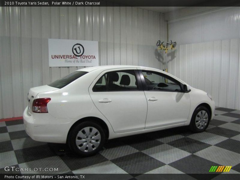 Polar White / Dark Charcoal 2010 Toyota Yaris Sedan
