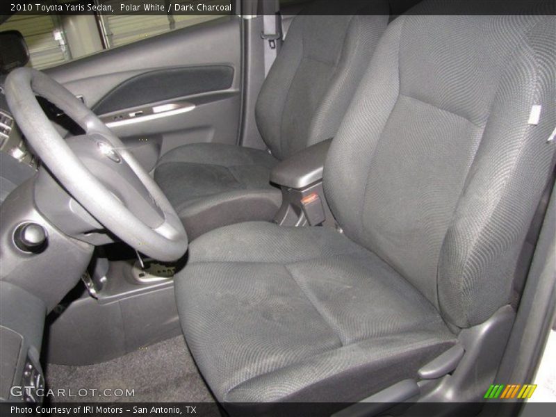 Polar White / Dark Charcoal 2010 Toyota Yaris Sedan