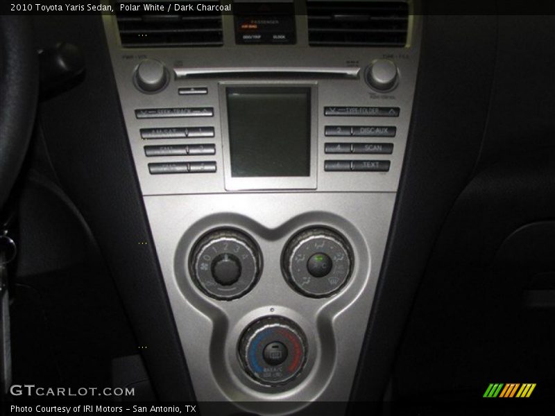 Polar White / Dark Charcoal 2010 Toyota Yaris Sedan