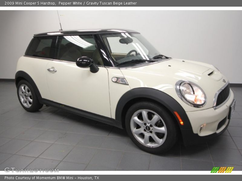 Pepper White / Gravity Tuscan Beige Leather 2009 Mini Cooper S Hardtop