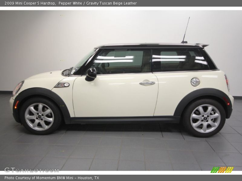 Pepper White / Gravity Tuscan Beige Leather 2009 Mini Cooper S Hardtop