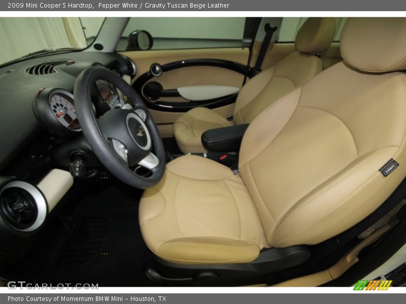 Pepper White / Gravity Tuscan Beige Leather 2009 Mini Cooper S Hardtop