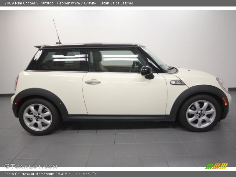 Pepper White / Gravity Tuscan Beige Leather 2009 Mini Cooper S Hardtop
