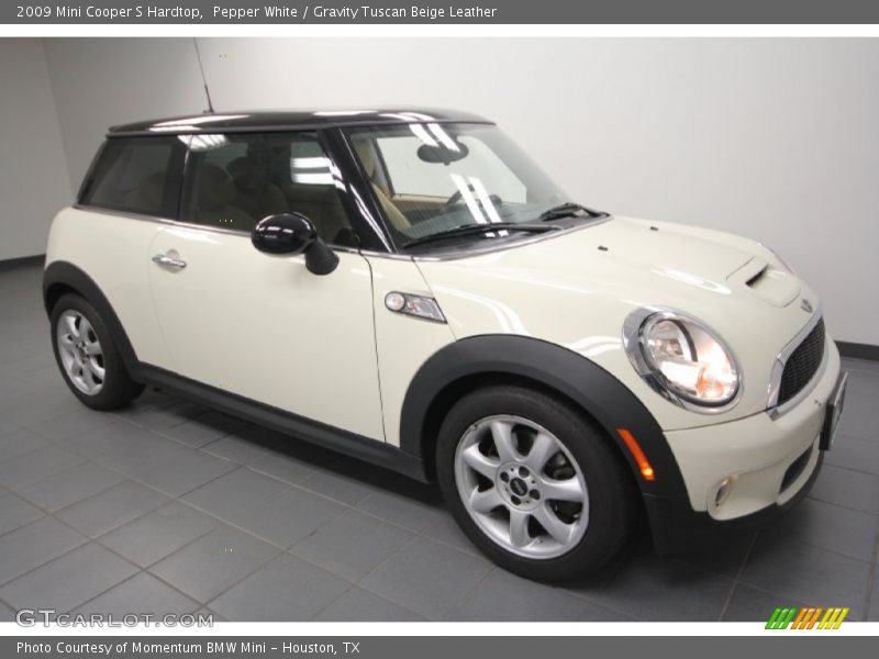 Pepper White / Gravity Tuscan Beige Leather 2009 Mini Cooper S Hardtop