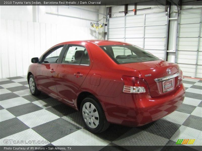 Barcelona Red Metallic / Dark Charcoal 2010 Toyota Yaris Sedan