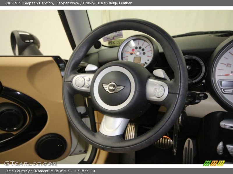Pepper White / Gravity Tuscan Beige Leather 2009 Mini Cooper S Hardtop