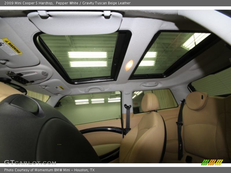 Pepper White / Gravity Tuscan Beige Leather 2009 Mini Cooper S Hardtop