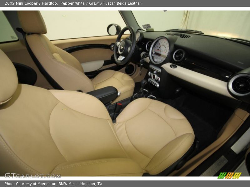Pepper White / Gravity Tuscan Beige Leather 2009 Mini Cooper S Hardtop