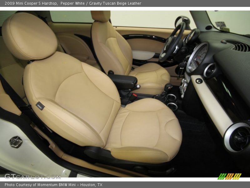 Pepper White / Gravity Tuscan Beige Leather 2009 Mini Cooper S Hardtop
