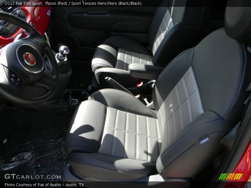 Rosso (Red) / Sport Tessuto Nero/Nero (Black/Black) 2012 Fiat 500 Sport