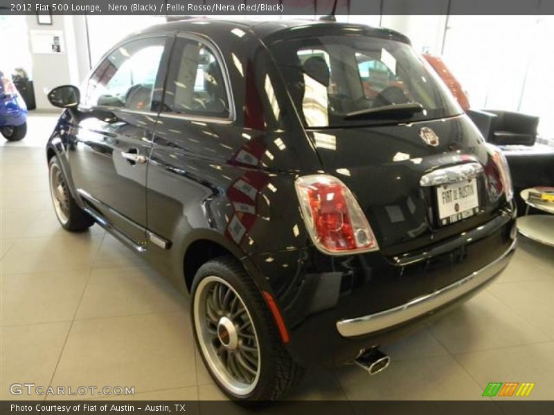 Nero (Black) / Pelle Rosso/Nera (Red/Black) 2012 Fiat 500 Lounge