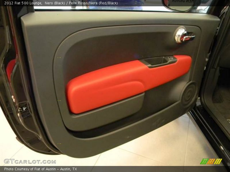 Nero (Black) / Pelle Rosso/Nera (Red/Black) 2012 Fiat 500 Lounge