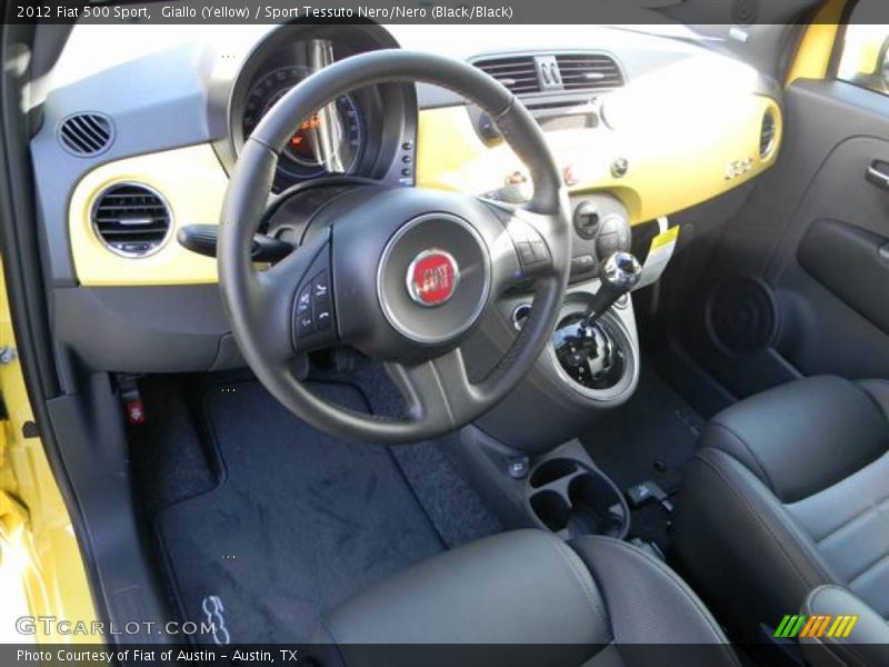 Giallo (Yellow) / Sport Tessuto Nero/Nero (Black/Black) 2012 Fiat 500 Sport