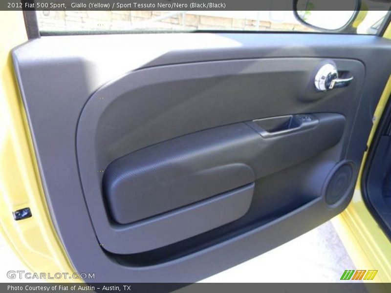 Giallo (Yellow) / Sport Tessuto Nero/Nero (Black/Black) 2012 Fiat 500 Sport