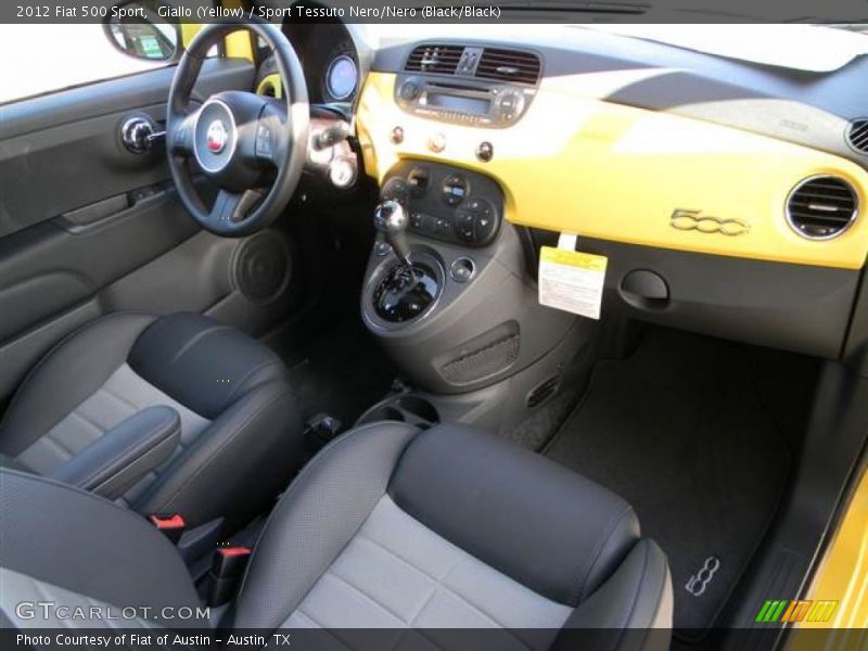 Giallo (Yellow) / Sport Tessuto Nero/Nero (Black/Black) 2012 Fiat 500 Sport