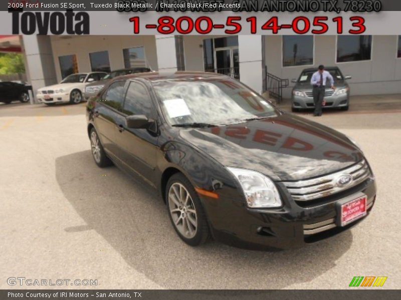 Tuxedo Black Metallic / Charcoal Black/Red Accents 2009 Ford Fusion SE Sport