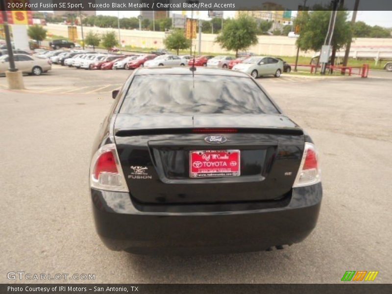 Tuxedo Black Metallic / Charcoal Black/Red Accents 2009 Ford Fusion SE Sport