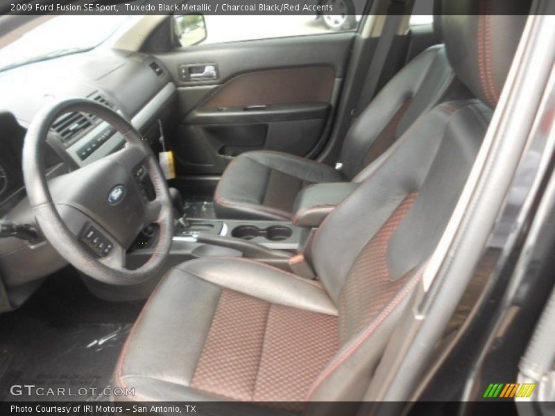 Tuxedo Black Metallic / Charcoal Black/Red Accents 2009 Ford Fusion SE Sport