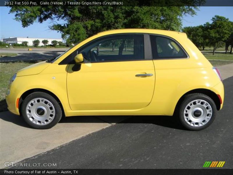 Giallo (Yellow) / Tessuto Grigio/Nero (Grey/Black) 2012 Fiat 500 Pop