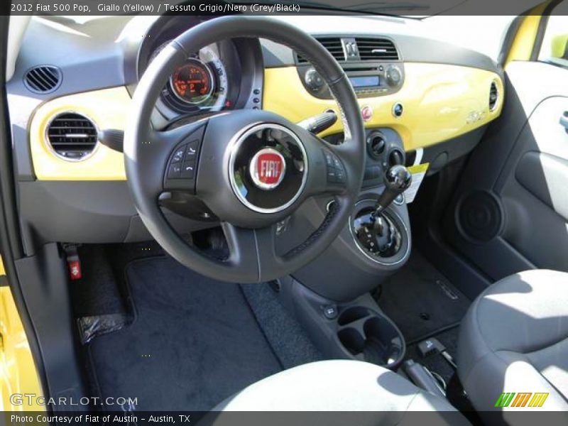Giallo (Yellow) / Tessuto Grigio/Nero (Grey/Black) 2012 Fiat 500 Pop