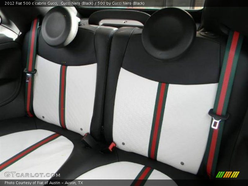 Rear Seat of 2012 500 c cabrio Gucci