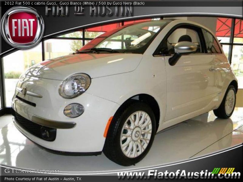 Gucci Bianco (White) / 500 by Gucci Nero (Black) 2012 Fiat 500 c cabrio Gucci