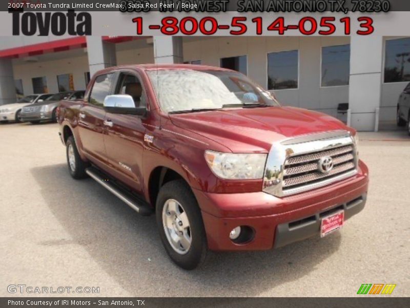 Salsa Red Pearl / Beige 2007 Toyota Tundra Limited CrewMax