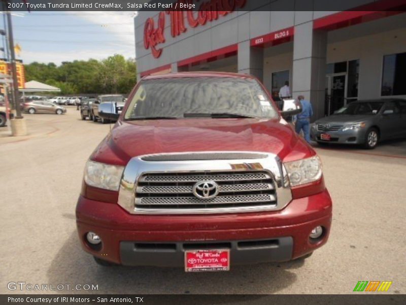 Salsa Red Pearl / Beige 2007 Toyota Tundra Limited CrewMax