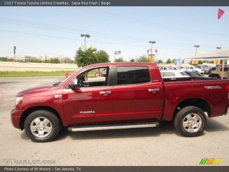 Salsa Red Pearl / Beige 2007 Toyota Tundra Limited CrewMax