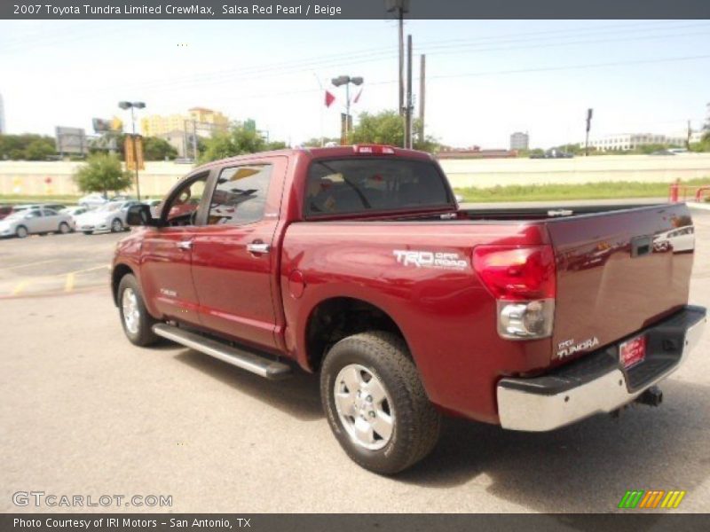 Salsa Red Pearl / Beige 2007 Toyota Tundra Limited CrewMax