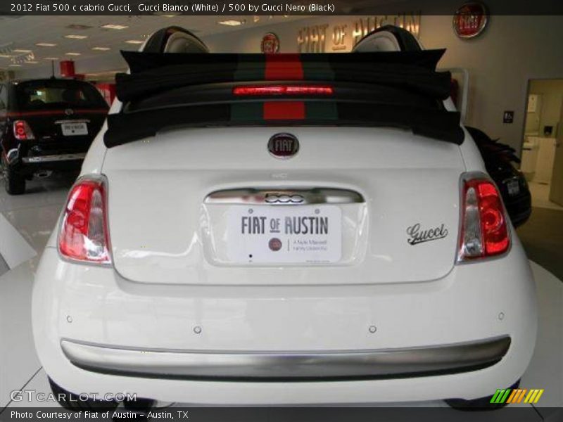 Gucci Bianco (White) / 500 by Gucci Nero (Black) 2012 Fiat 500 c cabrio Gucci