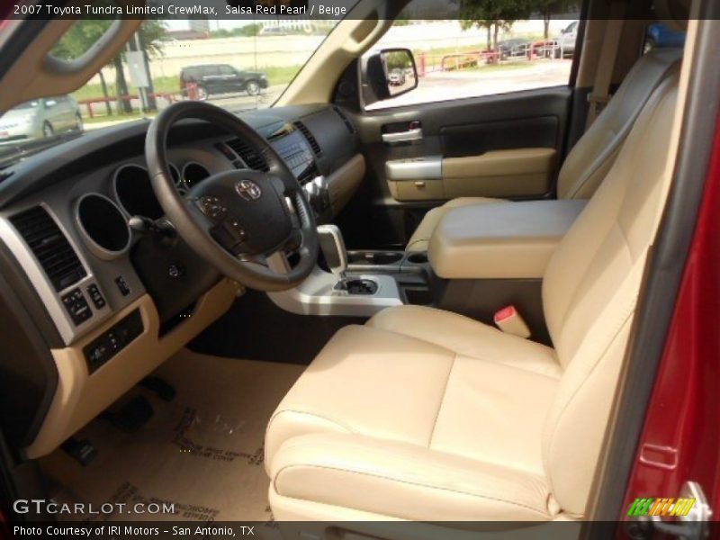 Salsa Red Pearl / Beige 2007 Toyota Tundra Limited CrewMax