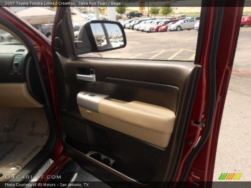 Salsa Red Pearl / Beige 2007 Toyota Tundra Limited CrewMax