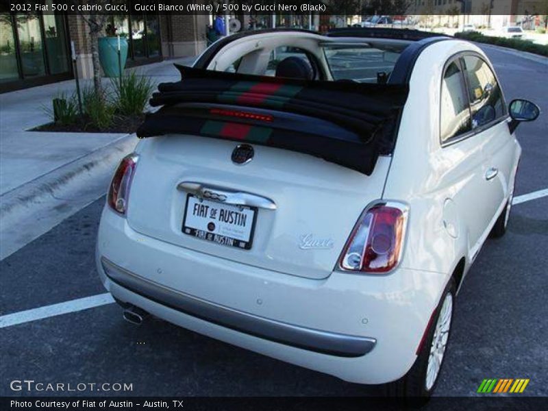 Gucci Bianco (White) / 500 by Gucci Nero (Black) 2012 Fiat 500 c cabrio Gucci