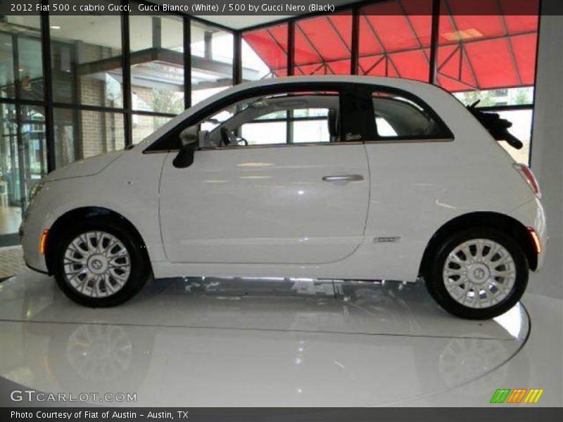 Gucci Bianco (White) / 500 by Gucci Nero (Black) 2012 Fiat 500 c cabrio Gucci