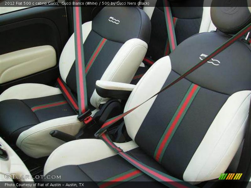 Gucci Bianco (White) / 500 by Gucci Nero (Black) 2012 Fiat 500 c cabrio Gucci