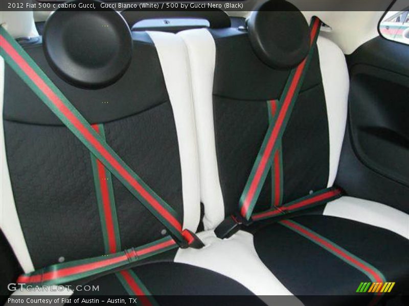Gucci Bianco (White) / 500 by Gucci Nero (Black) 2012 Fiat 500 c cabrio Gucci
