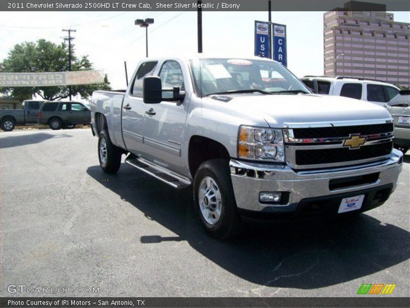 Sheer Silver Metallic / Ebony 2011 Chevrolet Silverado 2500HD LT Crew Cab