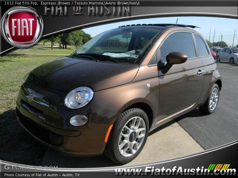 Espresso (Brown) / Tessuto Marrone/Avorio (Brown/Ivory) 2012 Fiat 500 Pop