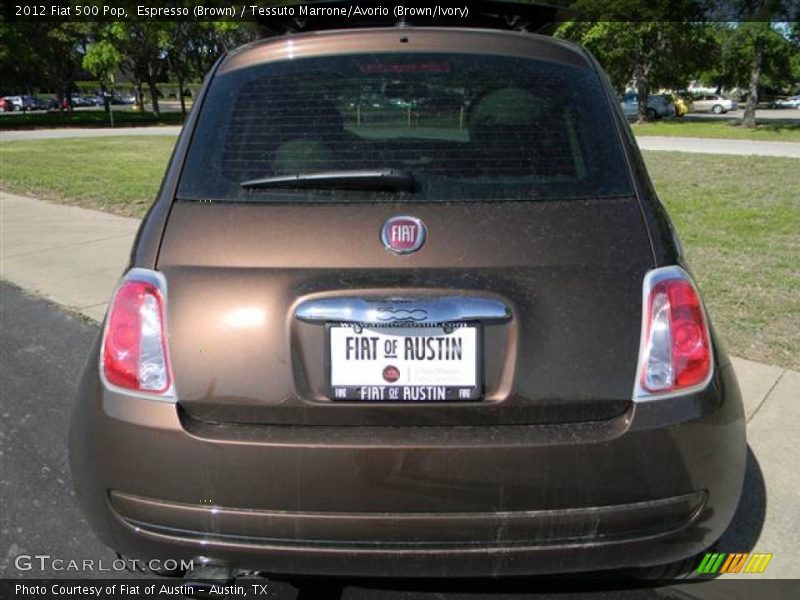 Espresso (Brown) / Tessuto Marrone/Avorio (Brown/Ivory) 2012 Fiat 500 Pop
