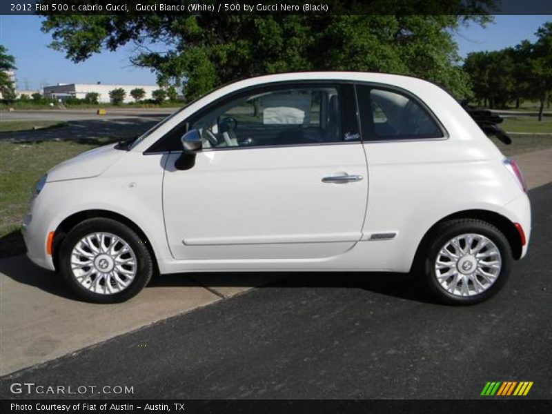 Gucci Bianco (White) / 500 by Gucci Nero (Black) 2012 Fiat 500 c cabrio Gucci