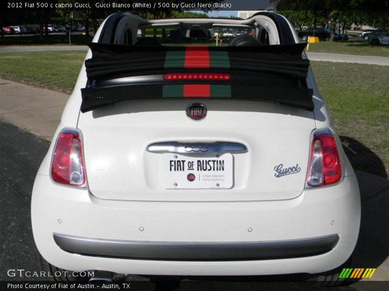 Gucci Bianco (White) / 500 by Gucci Nero (Black) 2012 Fiat 500 c cabrio Gucci