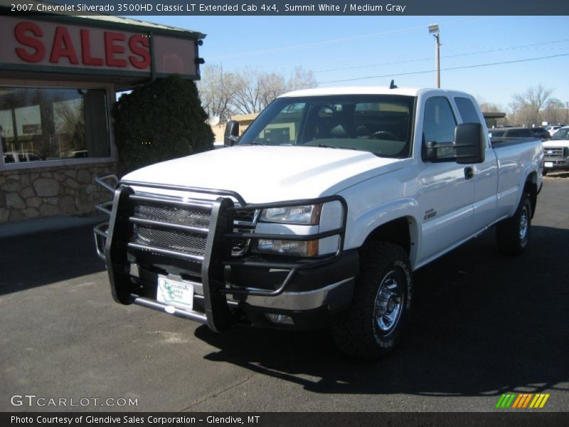 Summit White / Medium Gray 2007 Chevrolet Silverado 3500HD Classic LT Extended Cab 4x4