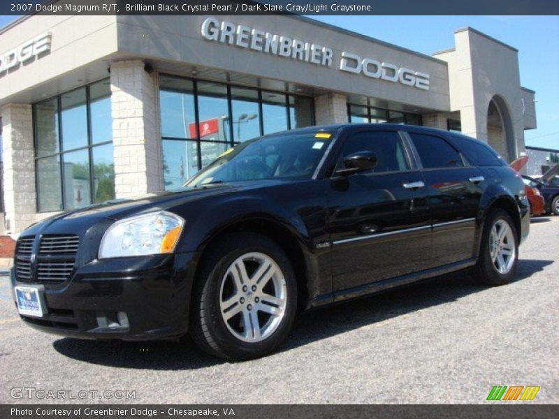 Brilliant Black Crystal Pearl / Dark Slate Gray/Light Graystone 2007 Dodge Magnum R/T