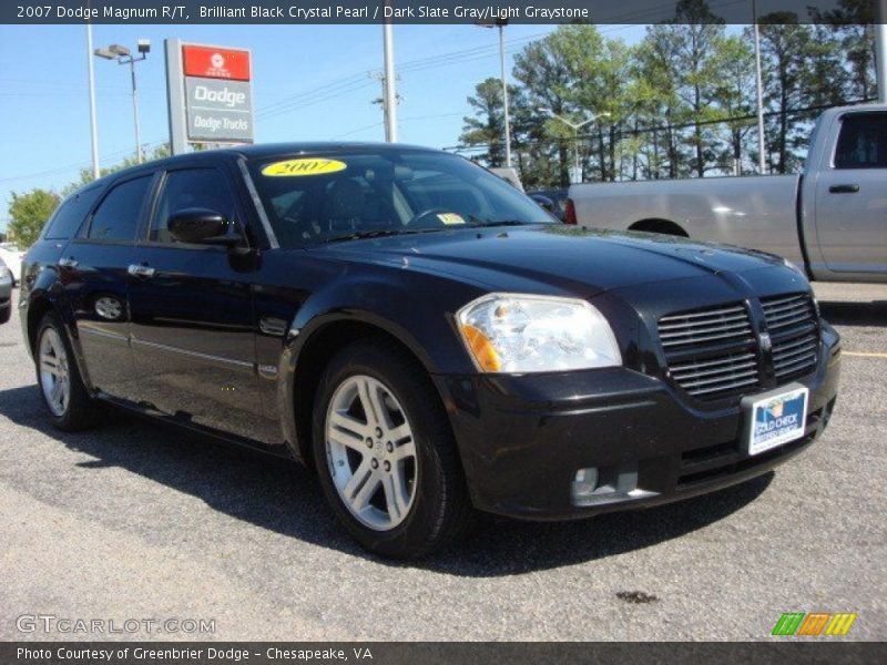 Brilliant Black Crystal Pearl / Dark Slate Gray/Light Graystone 2007 Dodge Magnum R/T