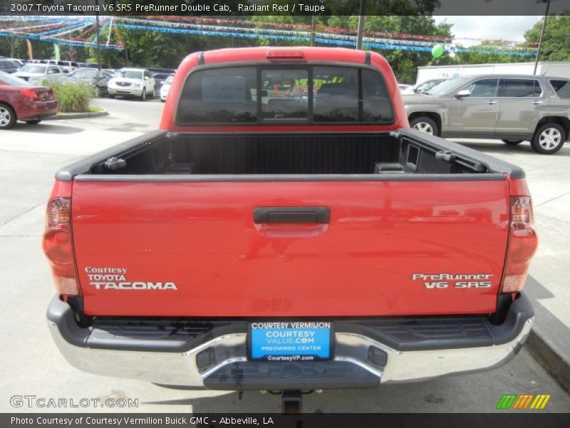 Radiant Red / Taupe 2007 Toyota Tacoma V6 SR5 PreRunner Double Cab