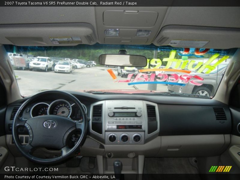 Radiant Red / Taupe 2007 Toyota Tacoma V6 SR5 PreRunner Double Cab
