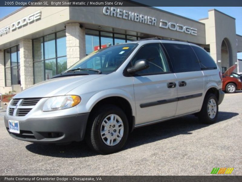 Bright Silver Metallic / Medium Slate Gray 2005 Dodge Caravan SE